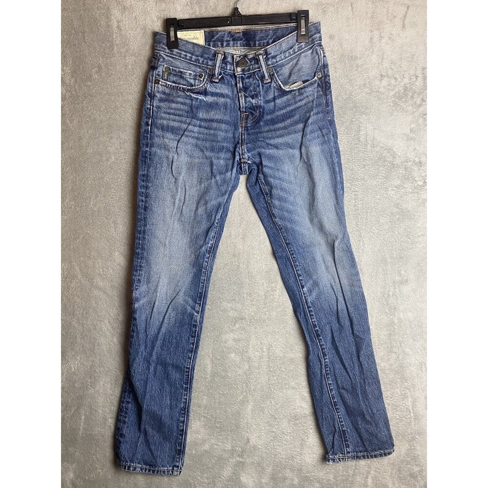 Abercrombie & Fitch Mens 28x30 Button Fly Blue Jeans